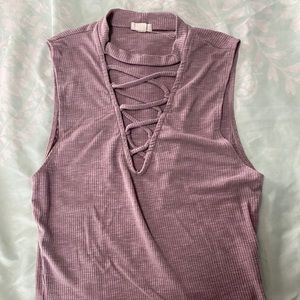 Sexy criss cross shirt